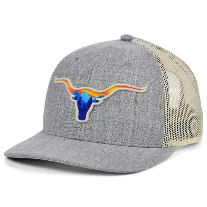 LONGHORN Vues d'animaux recadrées Casquette Trucker incurvée GRIS FONCÉ/AST