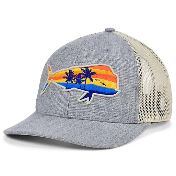 Casquette trucker incurvée Mahi Mahi Fish Island Views GRIS FONCÉ/AST