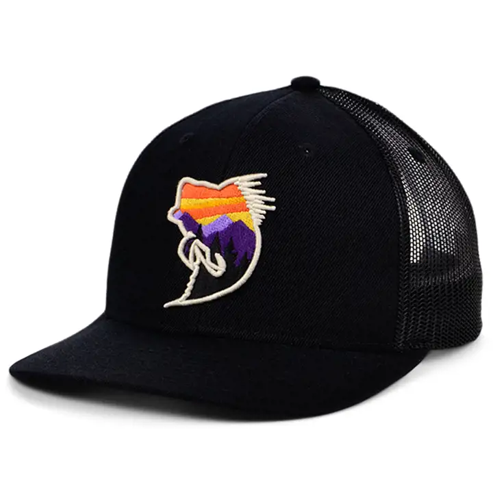 Casquette Trucker incurvée BASS Fish Night Views BLK/AST
