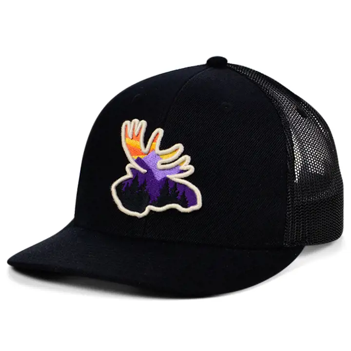 MOOSE Animal Night Views Trucker incurvée NOIR/AST