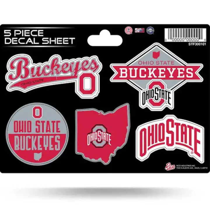 Pack de décalcomanies Ohio State Buckeyes ast
