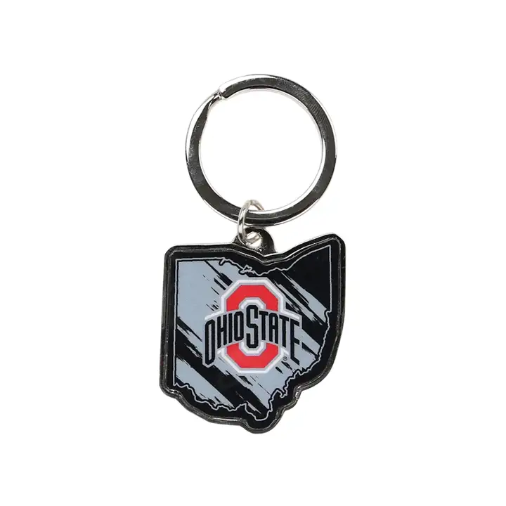 Porte-clés en forme de l'État de l'Ohio des Buckeyes
