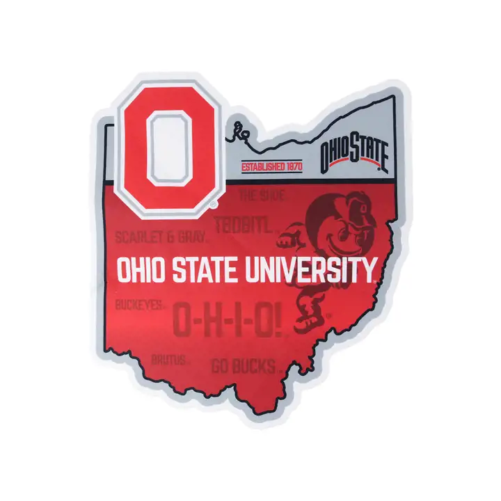 Fanion Découpé en Forme de Buckeyes de l'Ohio State