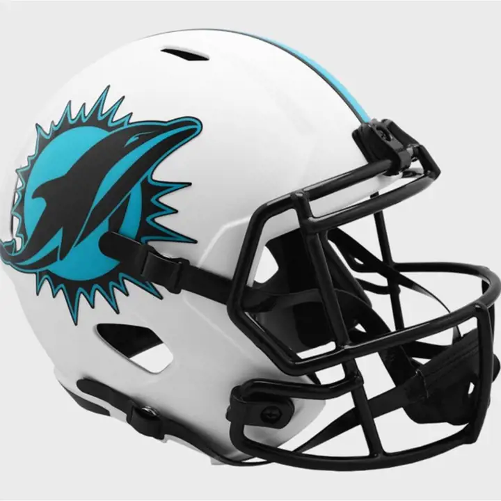Casque réplique alternatif Lunar Eclipse de l'équipe de football américain des Miami Dolphins