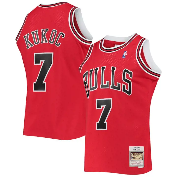 Maillot NBA Chicago Bulls M&N Swingman Kukoc rouge