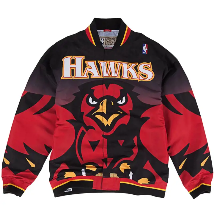 Veste d'échauffement authentique Atlanta Hawks noire