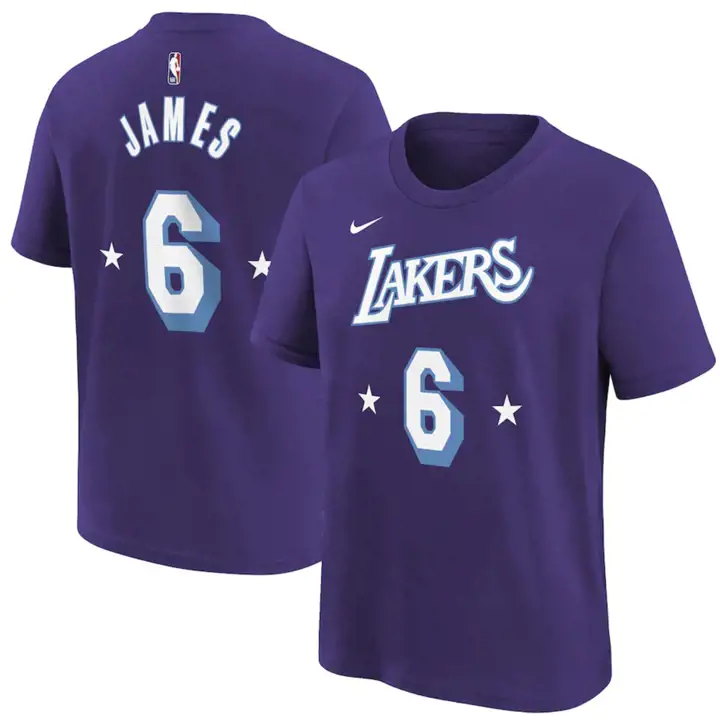 T-Shirt NBA Enfant LA Lakers Mixtape N&N LeBron James VIOLET