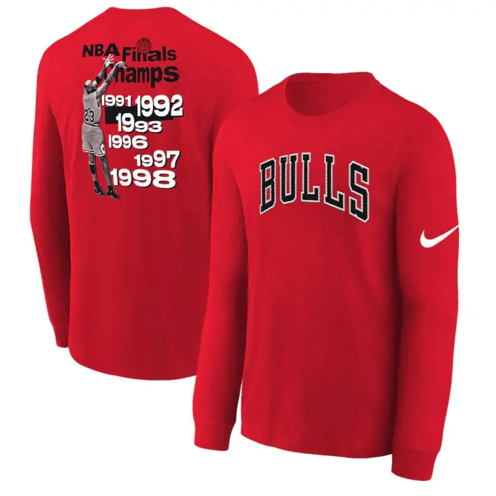 Chicago Bulls NBA Youth CTS MMT Manches Longues 21 Rouge