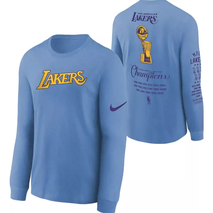Los Angeles Lakers NBA Jeune CTS MMT Manches Longues 21 Bleu