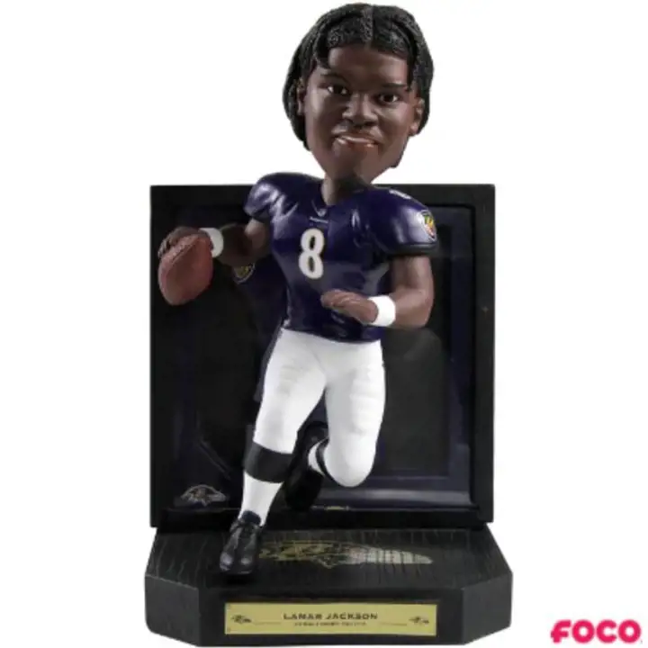 Baltimore Ravens Bobblehead Encadré Présentoir Lamar Jackson AS