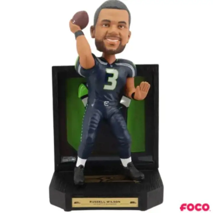 Seattle Seahawks Vitrine Encadrée Bobblehead Russell Wilson A