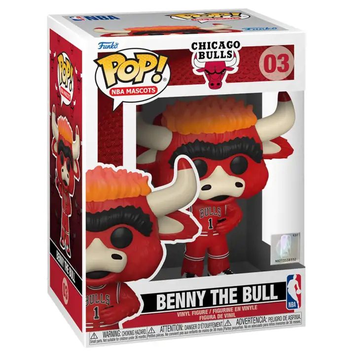 Chicago Bulls POP NBA: Mascottes marron/rouge/noir