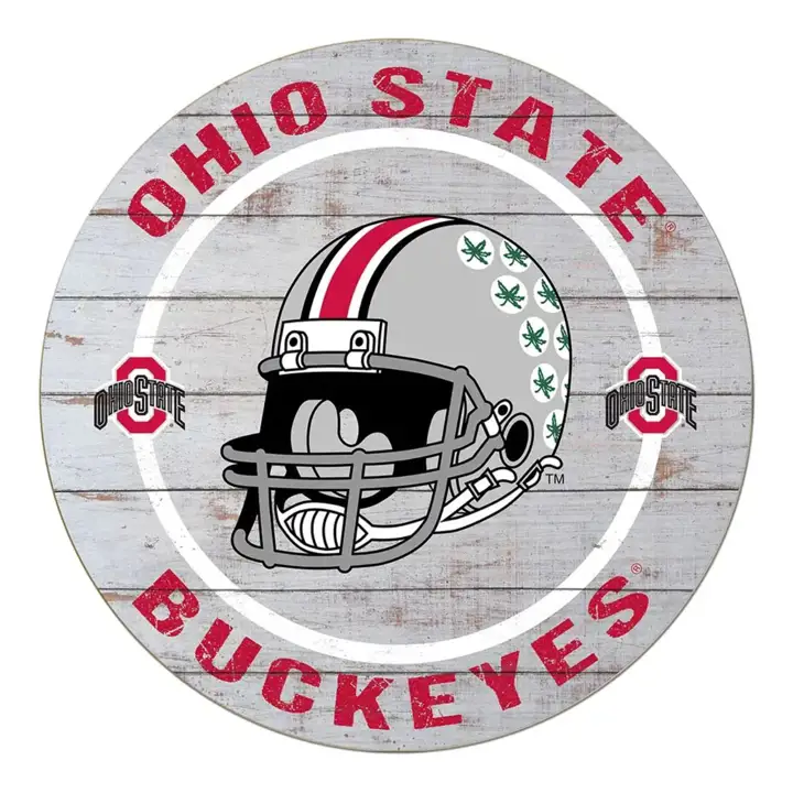 Enseigne ronde 20x20 Ohio State Buckeyes - Casque ast