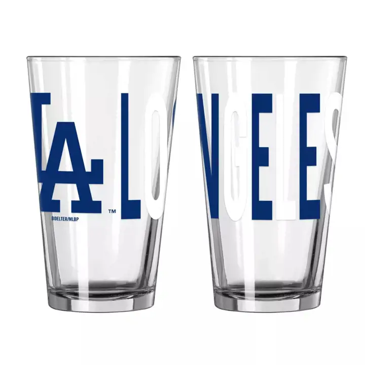Verre à pinte Overtime des Dodgers de Los Angeles