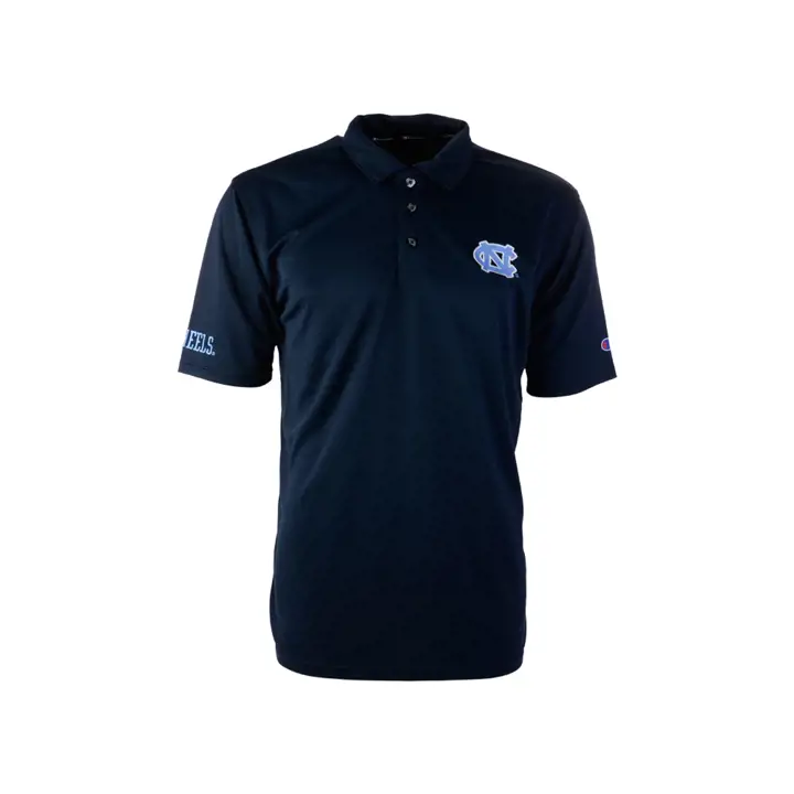 Polo micro-mesh NCAA Tar Heels de Caroline du Nord 21 Bleu marine