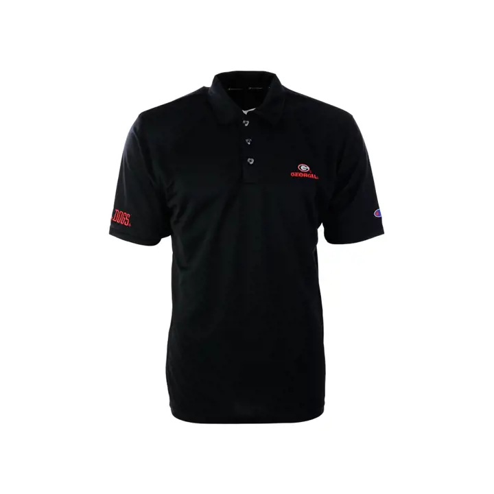 Polo micro-mesh NCAA Georgia Bulldogs 21 noir