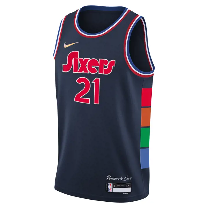 Maillot SIXERS NBA Youth Mixtape Swingman 21 Joel Embiid NAVY