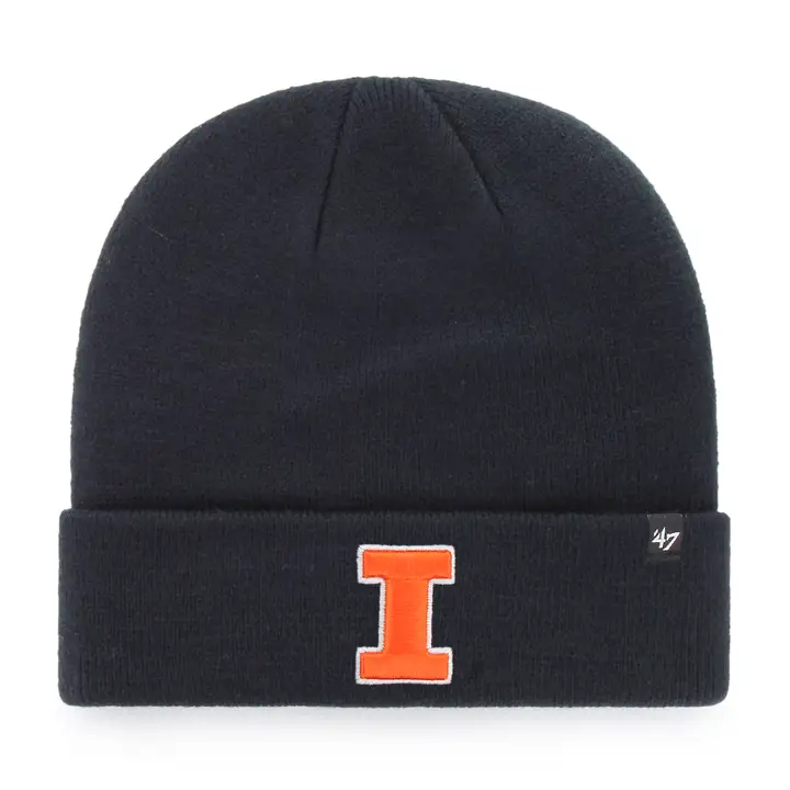 Bonnet marine en tricot côtelé NCAA Basic '47 Illinois Fighting Illini