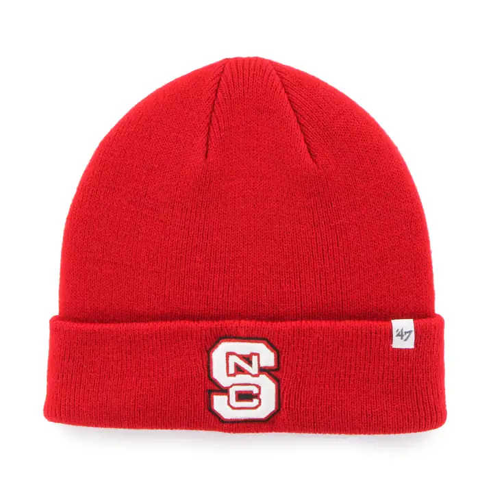 Bonnet en maille avec revers NCAA Basic '47 N.C. State Wolfpack rouge