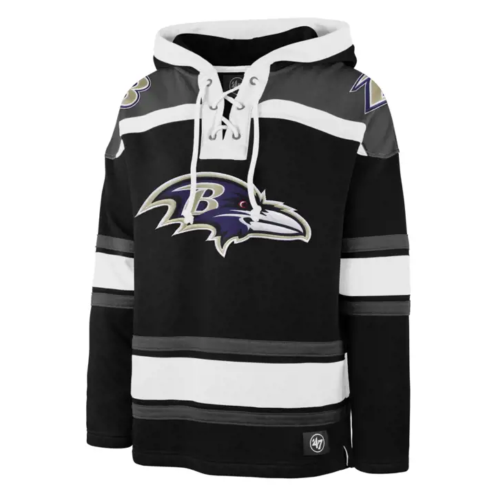 Baltimore Ravens NFL Sweat à Capuche Lacer Supérieur 21 noir