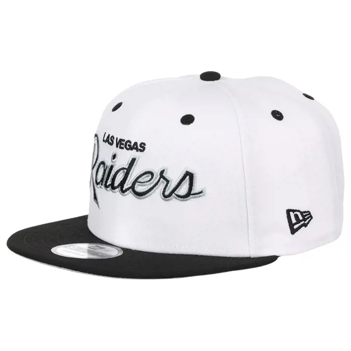 Las Vegas Raiders NFL Casquette Rétro Script 9FIFTY BLANC/NOIR