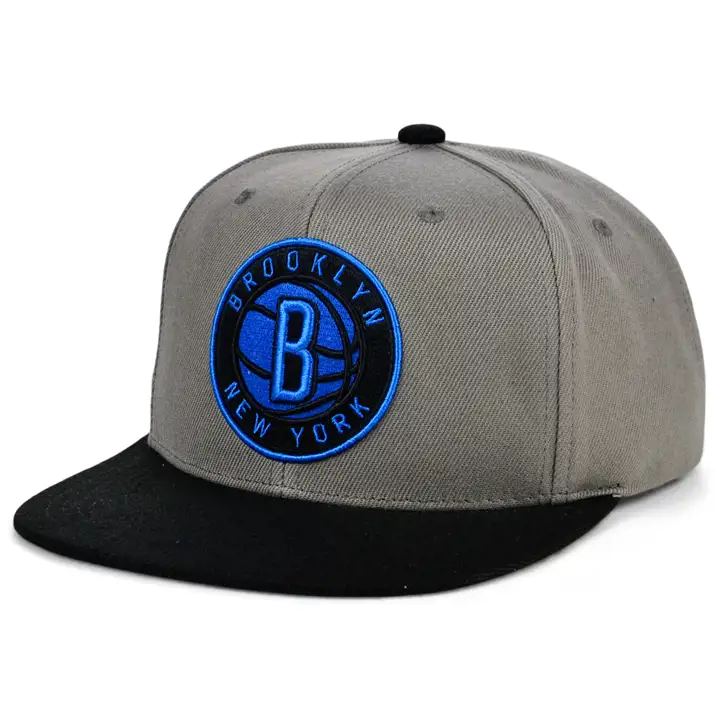 Casquette snapback néon BROOKLYN NETS NBA gris/noir