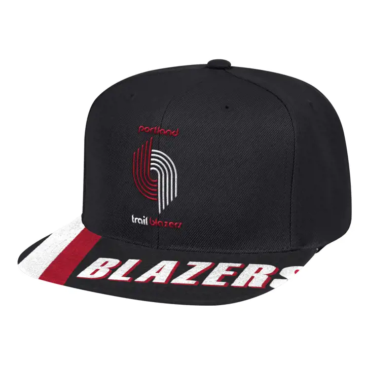 CASQUETTE À VISIÈRE PLATE HWC SWINGMAN PORTLAND TRAIL BLAZERS noir