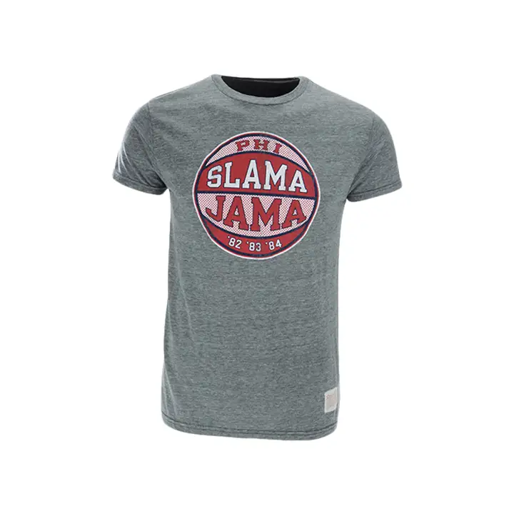 T-shirt chiné Houston C NCAA Phi Slama Jama gris