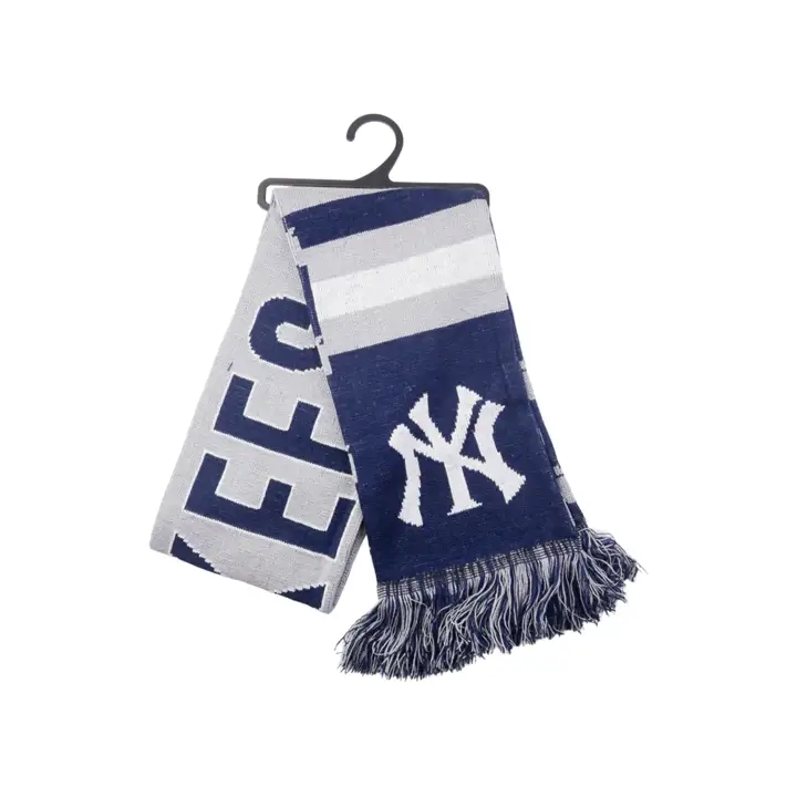 Écharpe Thème Réversible New York Yankees bleu/blanc