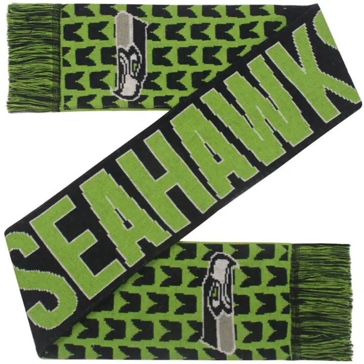 Écharpe thématique réversible Seattle Seahawks bleu marine/blanc