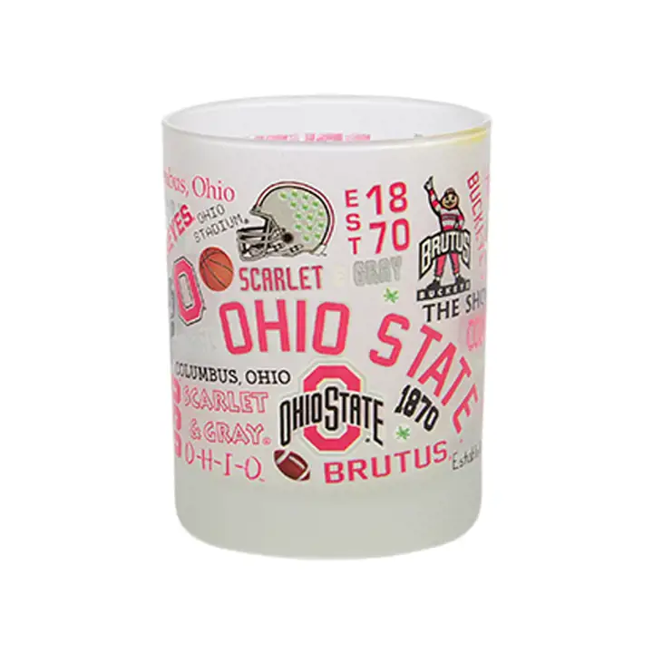 Verre à whisky Ohio State Buckeyes 414 ml - Enveloppant CLAIR/ROUGE/