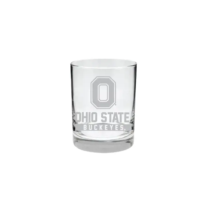 Verre à whisky dépoli 14 oz Ohio State Buckeyes CLAIR/ROUGE/WH