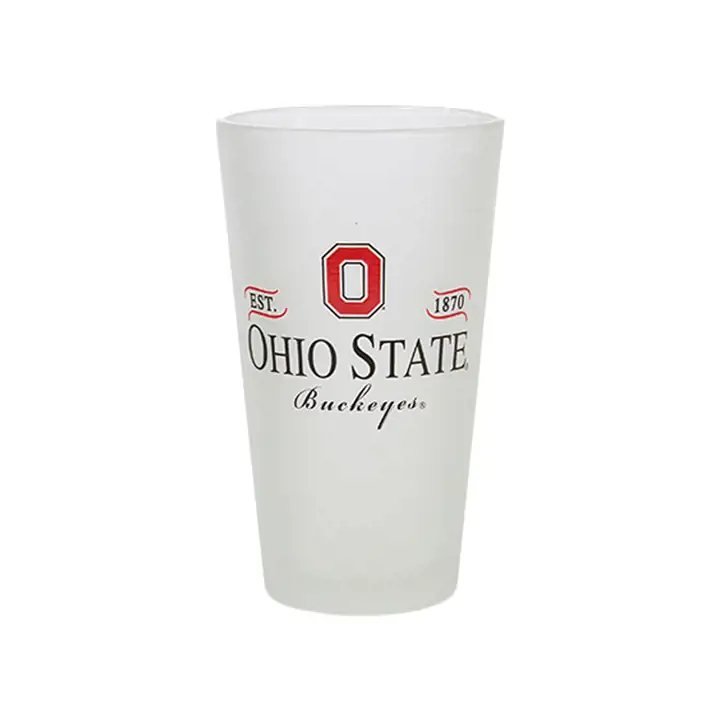 Ohio State Buckeyes Verre mélangeur 16oz - Design Pub TRANSPARENT/ROUGE/