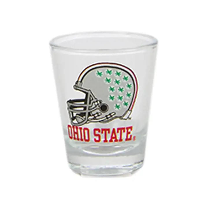 Ohio State Buckeyes Verre à shot de football 2oz TRANSPARENT/ROUGE/BLANC
