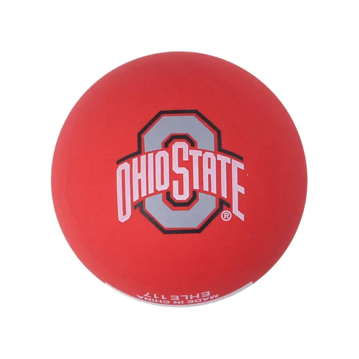 Ohio State Buckeyes Balle Rebondissante en Caoutchouc ROUGE/BLANC