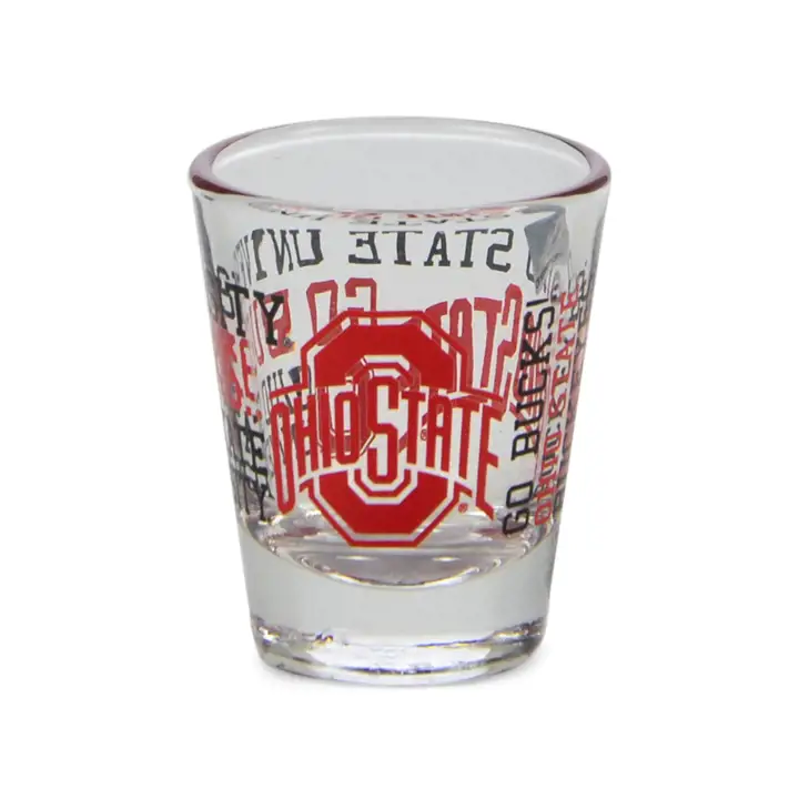 Ohio State Buckeyes Verre à shot 2oz transparent/rouge/blanc