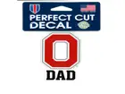 Ohio State Buckeyes Wincraft 4x4 Die Cut Decal Color Bumper Stickers & Decals