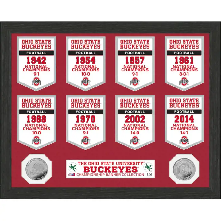 Cadre de bannière Ohio State Buckeyes Champions Nationaux
