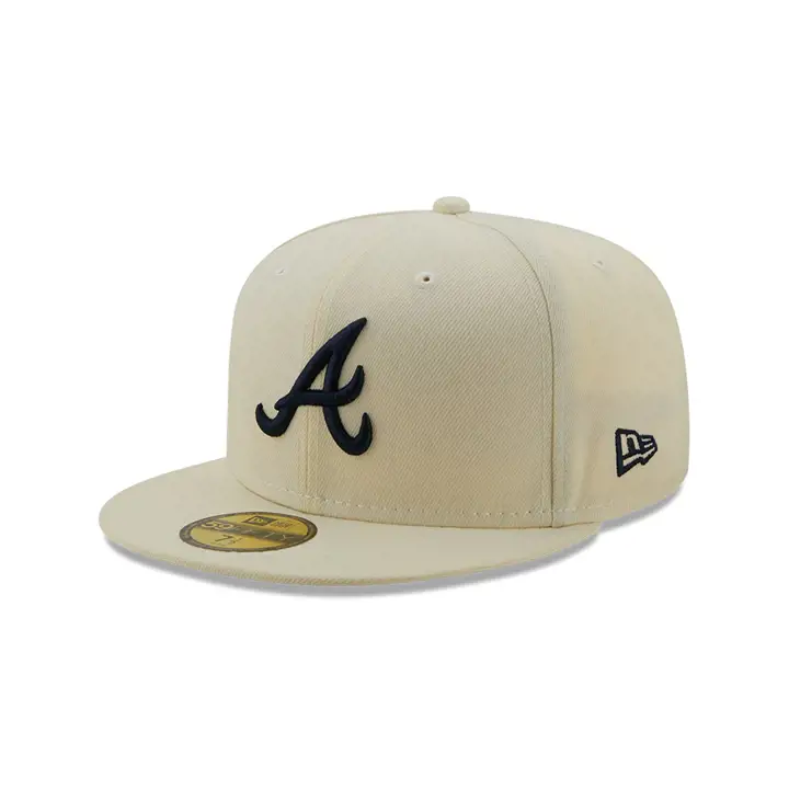 ATLANTA BRAVES MLB COLOR UV 59FIFTY OFF WHITE/TEAM CHROME/TC