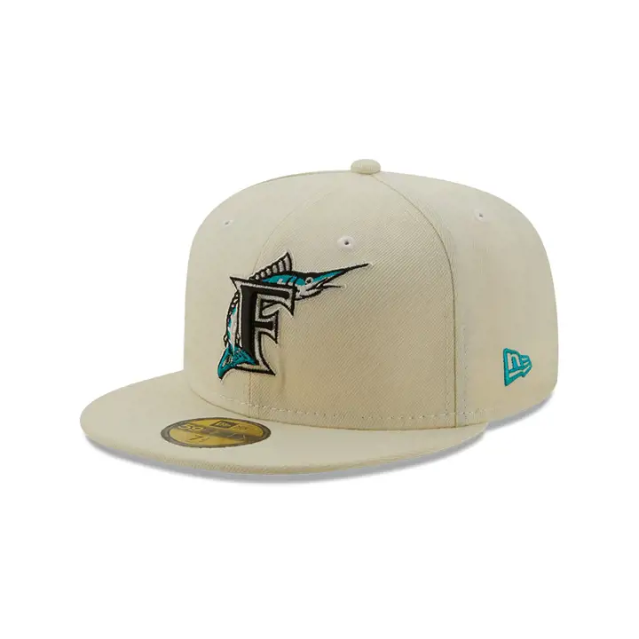 FLORIDA MARLINS MLB COLOR UV 59FIFTY BLANC CASSÉ/CHROME D'ÉQUIPE/T