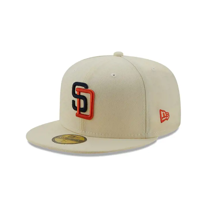 SAN DIEGO PADRES MLB COULEUR UV 59FIFTY BLANC CASSÉ/CHROME DE L'ÉQUIPE/