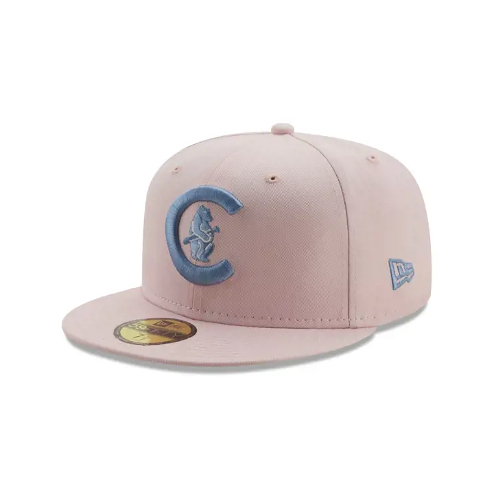 CASQUETTE CHICAGO CUBS MLB COLOR UV 59FIFTY ROSE/BLEU CIEL r/b.c.
