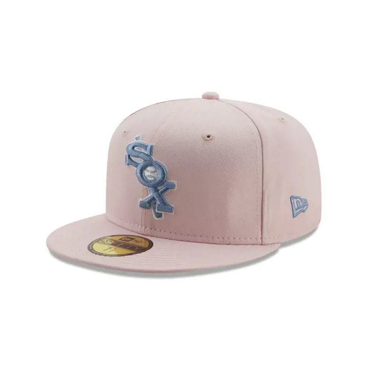 CASQUETTE 59FIFTY MLB CHICAGO WHITE SOX COULEUR UV ROSE/BLEU CIEL r/bc