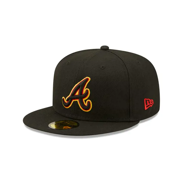 CASQUETTE 59FIFTY MLB ATLANTA BRAVES COULEUR UV COBRA 2.0 noire/jaune