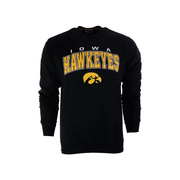 Sweat-shirt ras du cou promotionnel NCAA Iowa Hawkeyes NOIR