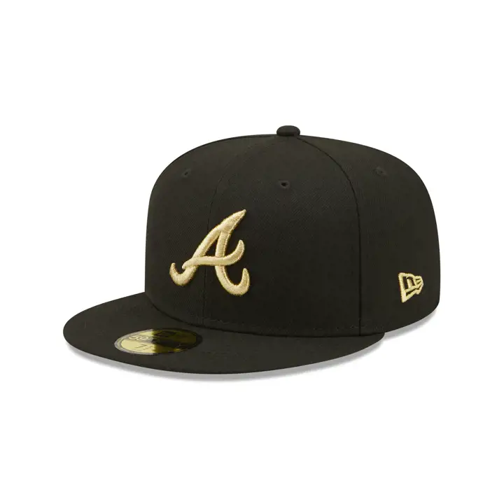 Casquette ATLANTA BRAVES MLB COLOR UV 59FIFTY GOLD RUSH noir/or