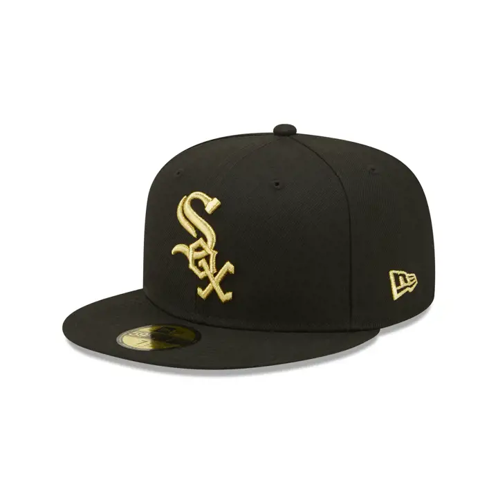 CASQUETTE 59FIFTY MLB UV CHICAGO WHITE SOX COULEUR GOLD RUSH blk/gl