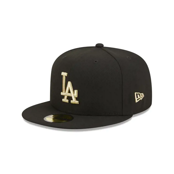 LOS ANGELES DODGERS MLB COLOR UV 59FIFTY GOLD RUSH noir/or