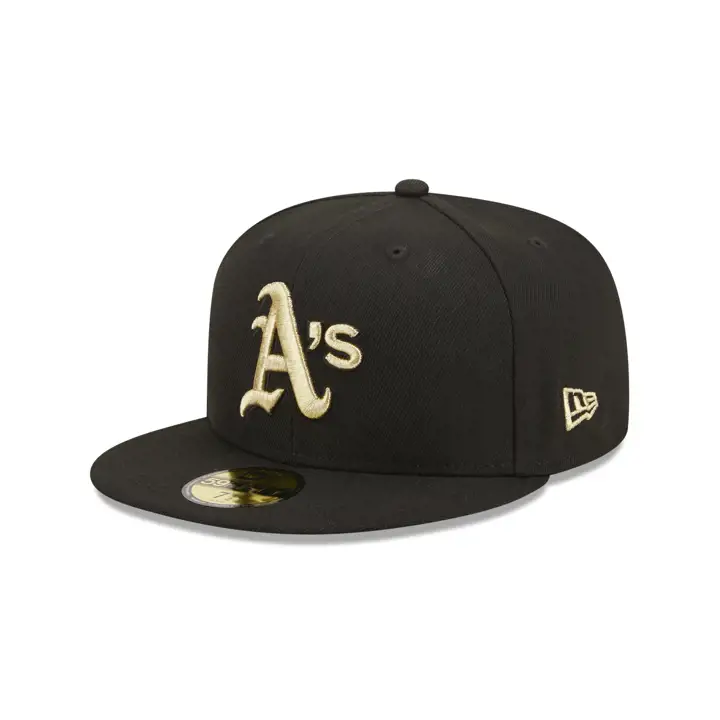 CASQUETTE OAKLAND ATHLETICS MLB COLOR UV 59FIFTY GOLD RUSH blk/gl