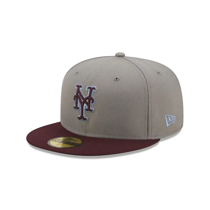 NEW YORK METS MLB COLOR UV 59FIFTY MISTY MAROON gris/mar/bleuciel